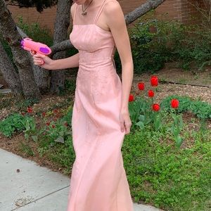 Light pink prom dress